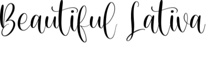 Beautiful Lativa Font Preview