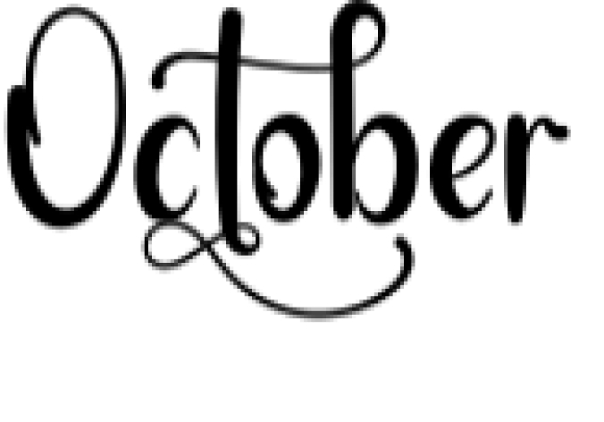 October Font Preview