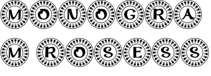 Monogram Rosess Font Preview