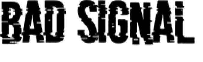 Bad Signal Font Preview
