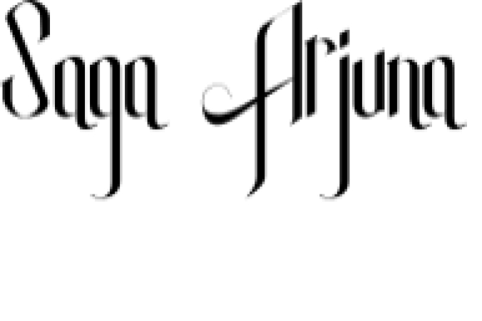 Saga Arjuna Font Preview