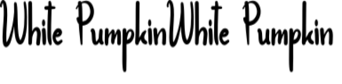 White Pumpkin Font Preview
