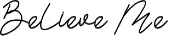 Believe Me Font Preview