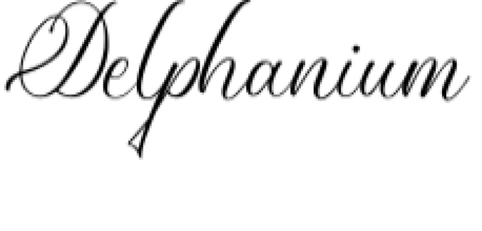 Delphanium Font Preview