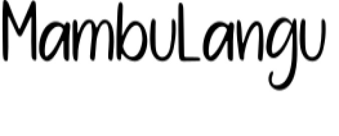 Mambu Langu Font Preview