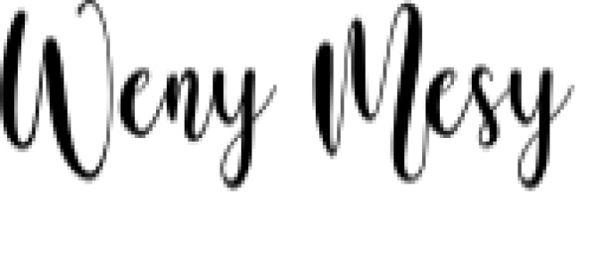 Weny Mesy Font Preview