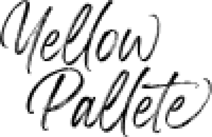 Yellow Palette Font Preview