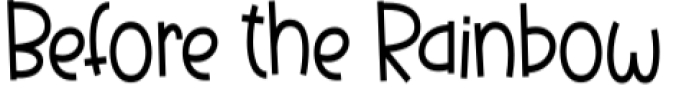 Before the Rainbow Font Preview