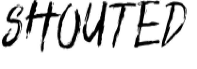 Shouted Font Preview