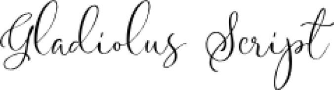 Gladiolus Scrip Font Preview