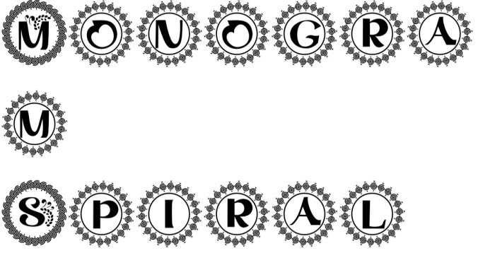 Monogram Spiral Font Preview