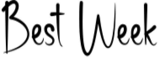 Best Week Font Preview