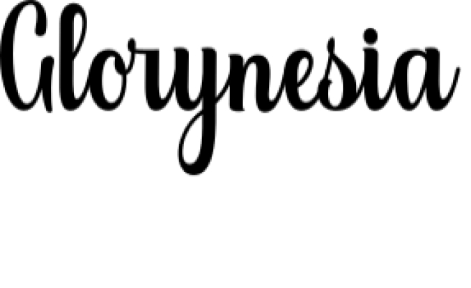 Glorynesia Font Preview