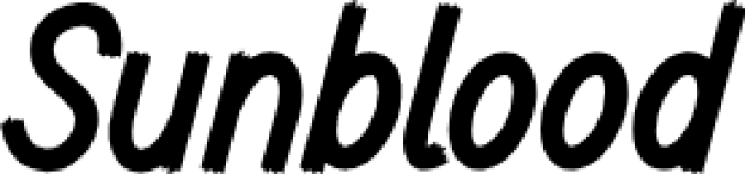Sunblood Font Preview