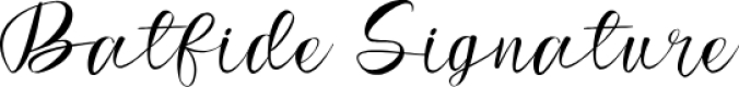 Batfide Signature Font Preview
