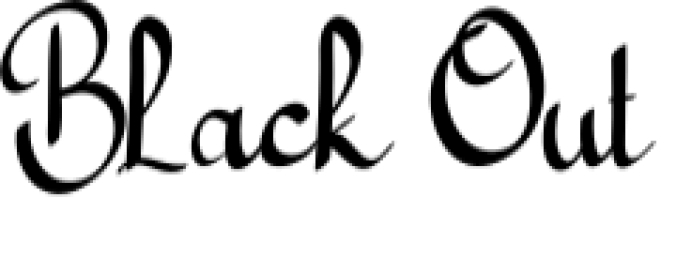Black out Font Preview