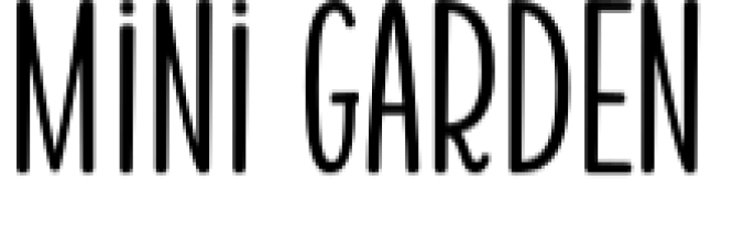 Mini Garden Font Preview