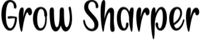 Grow Sharper Font Preview
