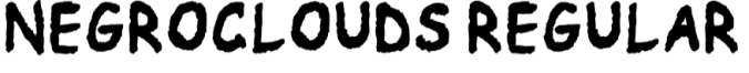 Negro Clouds Font Preview