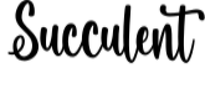 Succulent Font Preview