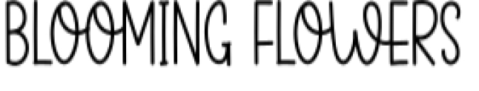 Blooming Flowers Font Preview