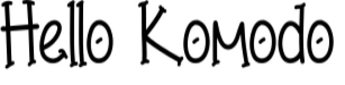 Hello Komodo Font Preview