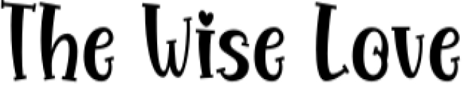 The Wise Love Font Preview