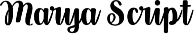 Marya Script Font Preview