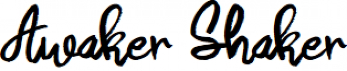 Awaker Shaker Font Preview