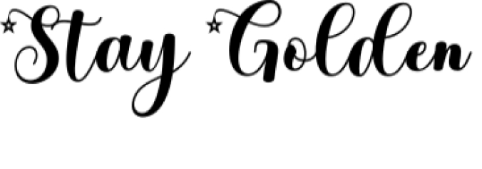 Stay Golden Font Preview