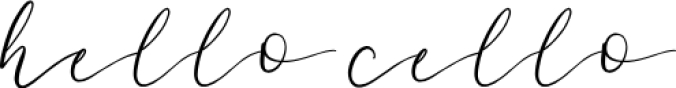 Hello cell Font Preview