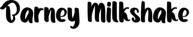 Barney Milkshake Font Preview