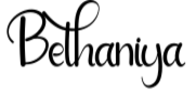 Bethaniya Font Preview