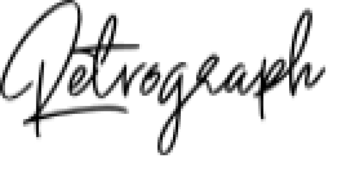 Retrograph Signature Font Preview