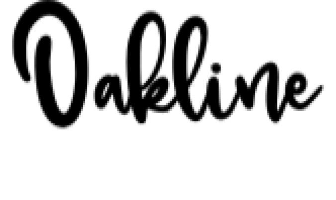 Oakline Font Preview
