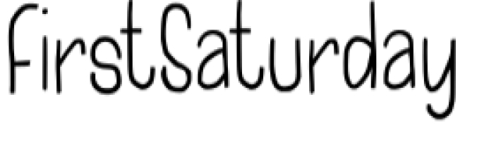 First Saturday Font Preview