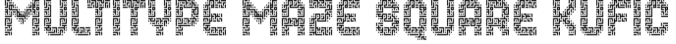 MultiType Maze Square Kufic Font Preview
