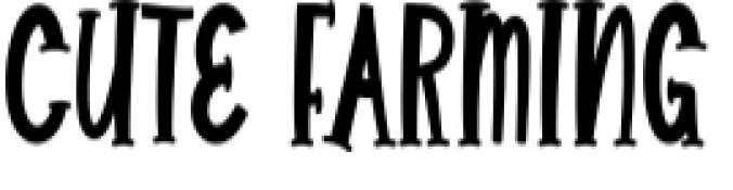 Cute Farming Font Preview