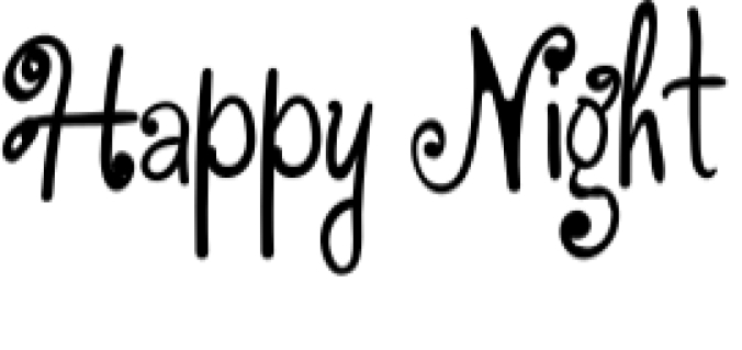 Happy Night Font Preview