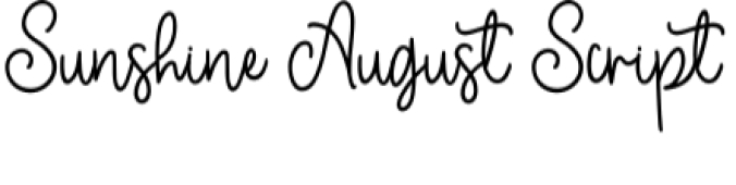 Sunshine August Font Preview