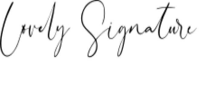 Lovely Signature Font Preview