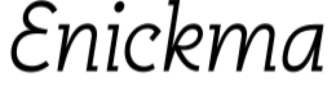 Enickma Font Preview