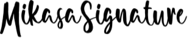 Mikasa Signature Font Preview