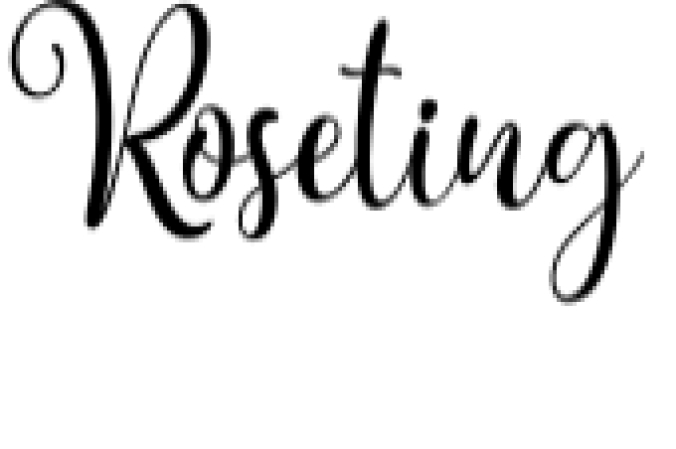 Roseting Font Preview
