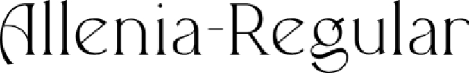 Allenia Serif Font Preview