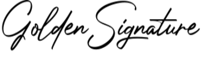 Golden Signature Font Preview