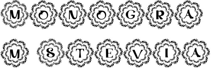 Monogram Stevia Font Preview