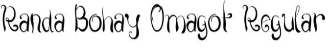 Randa Bohay Omagot Font Preview