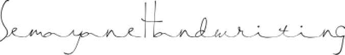Semayane Handwriting Font Preview