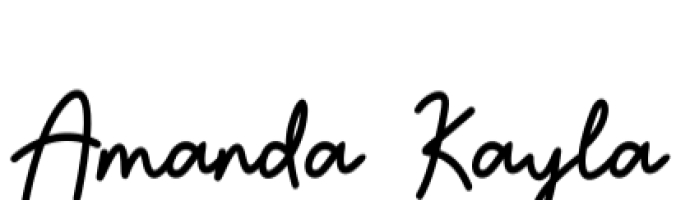 Amanda Kayla Font Preview